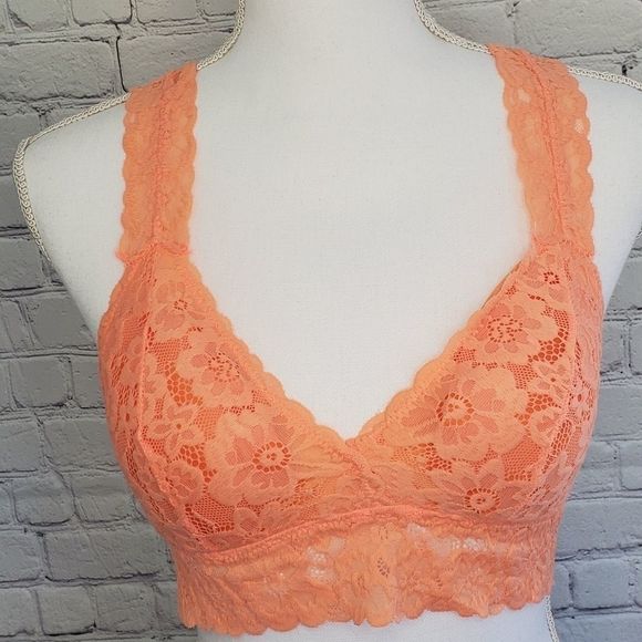 Boutique Lace Racerback Bralette Orange OS NWT - Picture 1 of 6